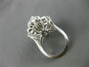 ANTIQUE LARGE 1.14CT OLD MINE DIAMOND 14KT WHITE GOLD FLOWER FUN RING #18870