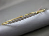 ESTATE .17CT DIAMOND 14K WHITE & YELLOW GOLD 3D CLASSIC FLEXIBLE BANGLE BRACELET