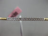 ESTATE .17CT DIAMOND 14K WHITE & YELLOW GOLD 3D CLASSIC FLEXIBLE BANGLE BRACELET