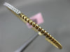 ESTATE .17CT DIAMOND 14K WHITE & YELLOW GOLD 3D CLASSIC FLEXIBLE BANGLE BRACELET