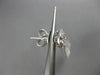 ESTATE LARGE 2.88CT DIAMOND 18K WHITE GOLD 3D CLUSTER TEAR DROP HANGING EARRINGS