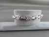 ANTIQUE 14KT WIDE 1.04CTW DIAMOND FILIGREE SQUARE & ROUND BRACELET