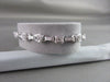 ANTIQUE 14KT WIDE 1.04CTW DIAMOND FILIGREE SQUARE & ROUND BRACELET