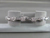 ANTIQUE 14KT WIDE 1.04CTW DIAMOND FILIGREE SQUARE & ROUND BRACELET