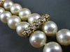 ANTIQUE LARGE .72CT DIAMOND 14KT YELLOW GOLD AAA PEARL 2 STRAND BRACELET #22606