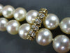 ANTIQUE LARGE .72CT DIAMOND 14KT YELLOW GOLD AAA PEARL 2 STRAND BRACELET #22606