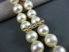ANTIQUE LARGE .72CT DIAMOND 14KT YELLOW GOLD AAA PEARL 2 STRAND BRACELET #22606