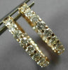 ESTATE 2.40CT DIAMOND 14KT ROSE GOLD ROUND INSIDE OUT CLASSIC OVAL HOOP EARRINGS