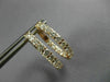 ESTATE 2.40CT DIAMOND 14KT ROSE GOLD ROUND INSIDE OUT CLASSIC OVAL HOOP EARRINGS