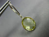 6.0CT AAA LEMON QUARTZ 14KT WHITE GOLD 3D OVAL BEZEL LEVER BACK HANGING EARRINGS