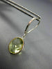 6.0CT AAA LEMON QUARTZ 14KT WHITE GOLD 3D OVAL BEZEL LEVER BACK HANGING EARRINGS