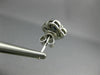 ESTATE .19CT DIAMOND & AAA SAPPHIRE 14KT WHITE GOLD FLOWER SQUARE STUD EARRINGS
