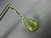 6.0CT AAA LEMON QUARTZ 14KT WHITE GOLD 3D PEAR SHAPE LEVER BACK HANGING EARRINGS