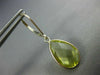 6.0CT AAA LEMON QUARTZ 14KT WHITE GOLD 3D PEAR SHAPE LEVER BACK HANGING EARRINGS