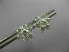ESTATE LARGE 2.0CT DIAMOND 14KT WHITE GOLD FLOWER STAR SCREW BACK STUD EARRINGS