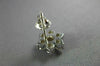 ESTATE LARGE 2.0CT DIAMOND 14KT WHITE GOLD FLOWER STAR SCREW BACK STUD EARRINGS