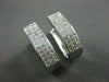 ESTATE LARGE 1.56CT DIAMOND 14KT WHITE GOLD INVISIBLE HUGGIE EARRINGS #1674