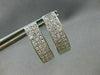 ESTATE LARGE 1.56CT DIAMOND 14KT WHITE GOLD INVISIBLE HUGGIE EARRINGS #1674