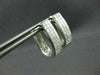 ESTATE LARGE 1.56CT DIAMOND 14KT WHITE GOLD INVISIBLE HUGGIE EARRINGS #1674