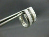 ESTATE LARGE 1.56CT DIAMOND 14KT WHITE GOLD INVISIBLE HUGGIE EARRINGS #1674