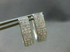 ESTATE LARGE 1.56CT DIAMOND 14KT WHITE GOLD INVISIBLE HUGGIE EARRINGS #1674