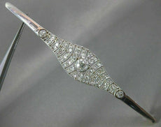 ANTIQUE EXTRA LARGE 2.25CT OLD MINE DIAMOND 18KT 2 TONE GOLD FILIGREE BROOCH PIN