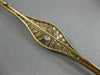 ANTIQUE EXTRA LARGE 2.25CT OLD MINE DIAMOND 18KT 2 TONE GOLD FILIGREE BROOCH PIN