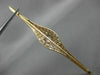 ANTIQUE EXTRA LARGE 2.25CT OLD MINE DIAMOND 18KT 2 TONE GOLD FILIGREE BROOCH PIN