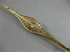 ANTIQUE EXTRA LARGE 2.25CT OLD MINE DIAMOND 18KT 2 TONE GOLD FILIGREE BROOCH PIN