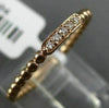ESTATE .04CT ROUND DIAMOND 14KT ROSE GOLD 3D FIVE STONE MILGRAIN BEADED FUN RING