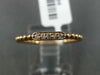 ESTATE .04CT ROUND DIAMOND 14KT ROSE GOLD 3D FIVE STONE MILGRAIN BEADED FUN RING