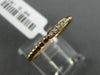 ESTATE .04CT ROUND DIAMOND 14KT ROSE GOLD 3D FIVE STONE MILGRAIN BEADED FUN RING