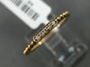 ESTATE .04CT ROUND DIAMOND 14KT ROSE GOLD 3D FIVE STONE MILGRAIN BEADED FUN RING