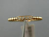 ESTATE .04CT ROUND DIAMOND 14KT ROSE GOLD 3D FIVE STONE MILGRAIN BEADED FUN RING