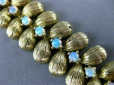 ANITQUE WIDE & LONG AAA AUSTRALIAN OPAL 14KT YELLOW GOLD CLASSIC BRACELET #640
