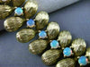 ANITQUE WIDE & LONG AAA AUSTRALIAN OPAL 14KT YELLOW GOLD CLASSIC BRACELET #640