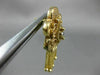 ANTIQUE .08CT OLD MINE DIAMOND 14KT YELLOW GOLD 3D FILIGREE HANGING EARRINGS