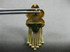 ANTIQUE .08CT OLD MINE DIAMOND 14KT YELLOW GOLD 3D FILIGREE HANGING EARRINGS