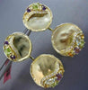 ESTATE LARGE 4.28CT DIAMOND & AAA MULTI GEM 14K YELLOW GOLD 3D CIRCULAR EARRINGS