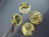 ESTATE LARGE 4.28CT DIAMOND & AAA MULTI GEM 14K YELLOW GOLD 3D CIRCULAR EARRINGS