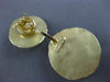 ESTATE LARGE 4.28CT DIAMOND & AAA MULTI GEM 14K YELLOW GOLD 3D CIRCULAR EARRINGS