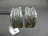 ESTATE WIDE 2.65CT DIAMOND 14KT WHITE GOLD MULTI ROW INVISIBLE HANGING EARRINGS