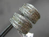 ESTATE WIDE 2.65CT DIAMOND 14KT WHITE GOLD MULTI ROW INVISIBLE HANGING EARRINGS