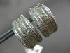 ESTATE WIDE 2.65CT DIAMOND 14KT WHITE GOLD MULTI ROW INVISIBLE HANGING EARRINGS