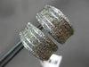 ESTATE WIDE 2.65CT DIAMOND 14KT WHITE GOLD MULTI ROW INVISIBLE HANGING EARRINGS