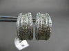 ESTATE WIDE 2.65CT DIAMOND 14KT WHITE GOLD MULTI ROW INVISIBLE HANGING EARRINGS