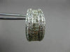 ESTATE WIDE 2.65CT DIAMOND 14KT WHITE GOLD MULTI ROW INVISIBLE HANGING EARRINGS