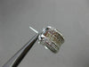 ESTATE WIDE 2.65CT DIAMOND 14KT WHITE GOLD MULTI ROW INVISIBLE HANGING EARRINGS