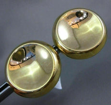 ESTATE EXTRA LARGE 18KT YELLOW GOLD 3D CLASSIC CIRCULAR ITALIAN CLIP ON EARRINGS