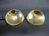 ESTATE EXTRA LARGE 18KT YELLOW GOLD 3D CLASSIC CIRCULAR ITALIAN CLIP ON EARRINGS
